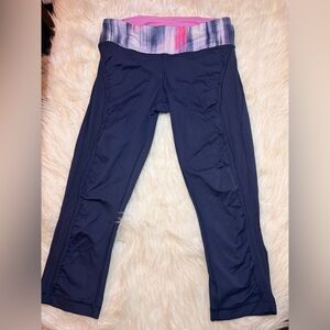 Lululemon Athletica Navy and Pink Leggings